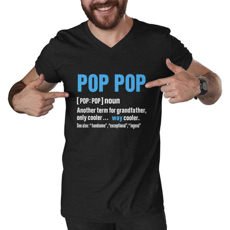 Funny Pop Pop Grandpa Fathers Day Poppop Men V-Neck Tshirt