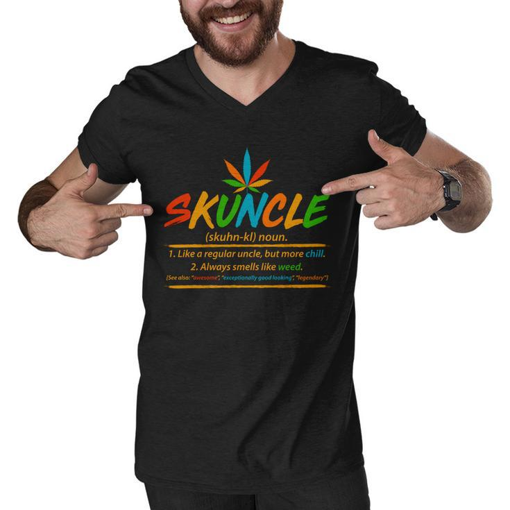 Funny Skuncle Definition Like A Regular Uncle Tshirt Men V-Neck Tshirt