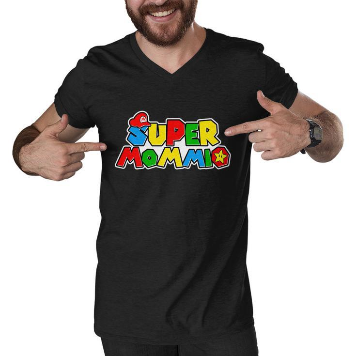 Funny Super Mommio Mothers Day Gamer Tshirt Men V-Neck Tshirt