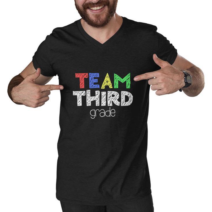 Funny Team Third Grade 3Rd Grade Back To School Men V-Neck Tshirt