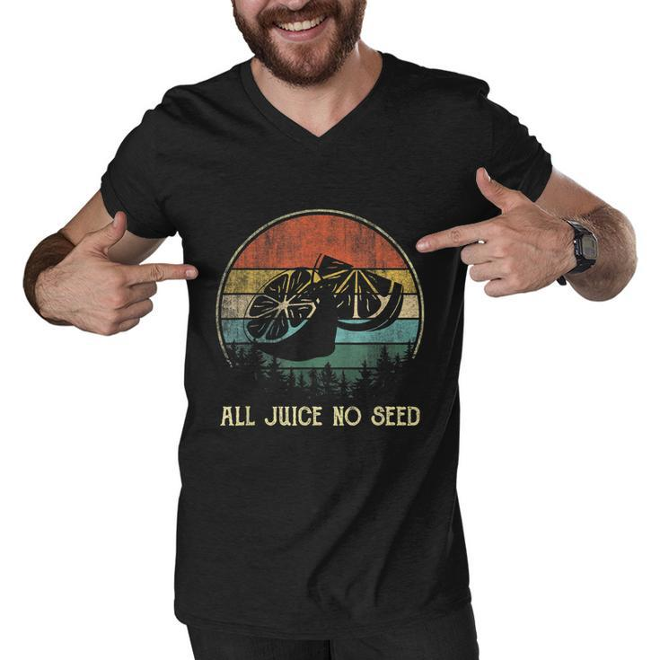 Funny Vasectomy Gifts For Men All Juice No Seed Men V-Neck Tshirt