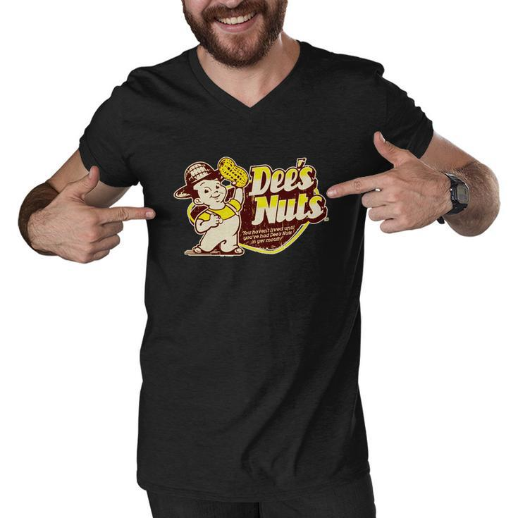 Funny Vintage Dees Nuts Logo Men V-Neck Tshirt
