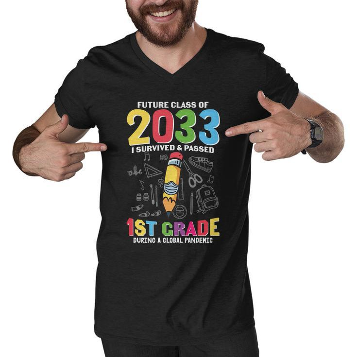 Future Class Of 2033 1St Grade Back To School Men V-Neck Tshirt