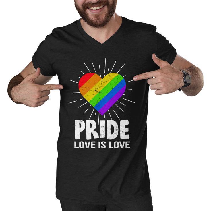 Gay Pride Love Is Love Lgbt Men V-Neck Tshirt