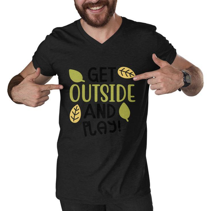 Get Outside And Play Halloween Quote V3 Men V-Neck Tshirt