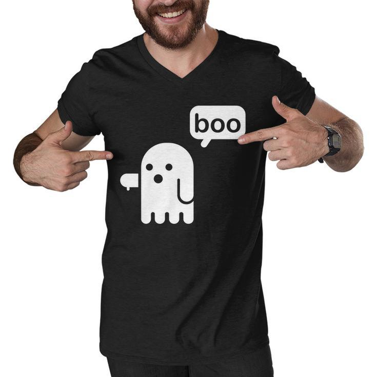 Ghost Boo Thumbs Down Men V-Neck Tshirt