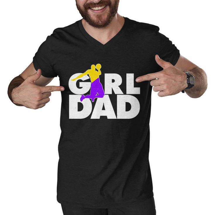 Girl Dad Dunking Tribute Tshirt Men V-Neck Tshirt