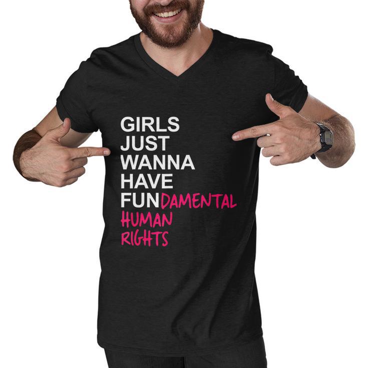 Girls Just Wanna Have Fundamental Rights V5 Men V-Neck Tshirt