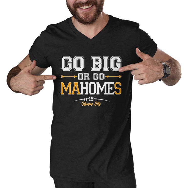 Go Big Or Go Ma-Home-S Kansas City Football No 15 Tshirt Men V-Neck Tshirt