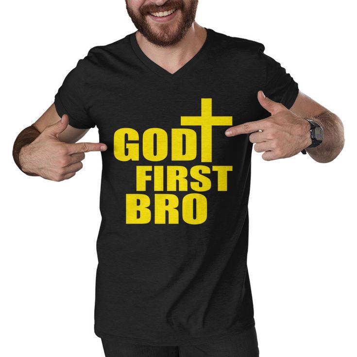 God First Bro Men V-Neck Tshirt