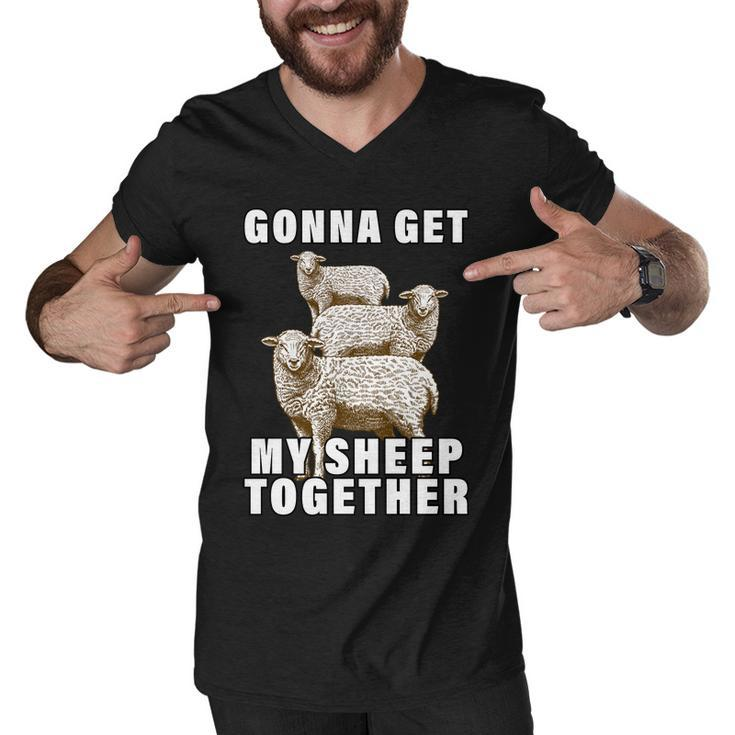 Gonna Get My Sheep Together Men V-Neck Tshirt