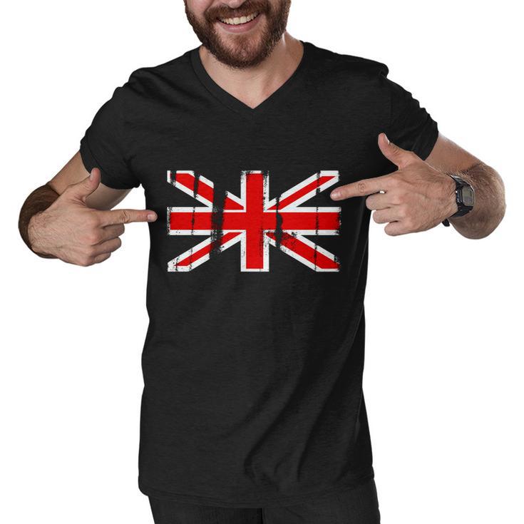 Great Britain Vintage British Union Flag Men V-Neck Tshirt