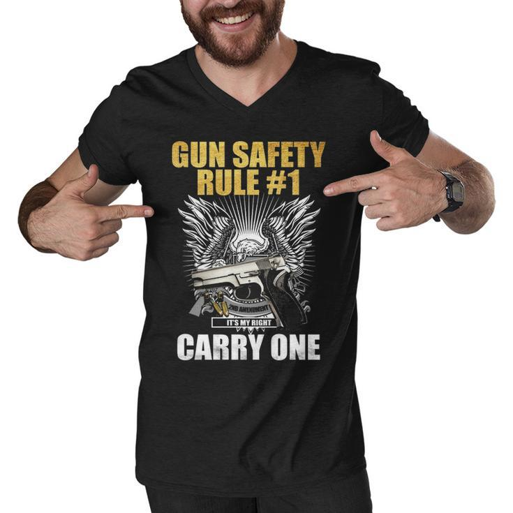 Gun Safety V2 Men V-Neck Tshirt