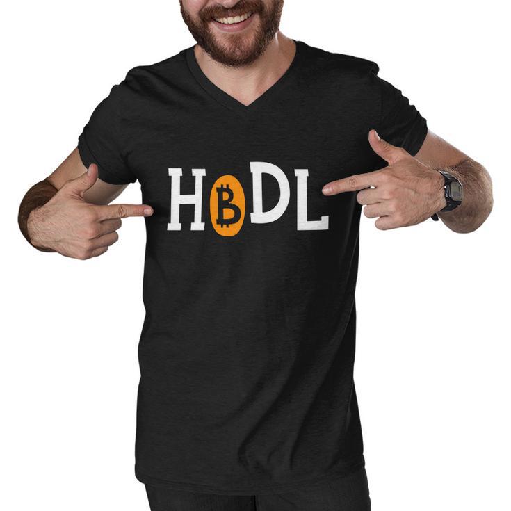 H O D L Blockchain Cryptocurrency S V G Shirt Men V-Neck Tshirt