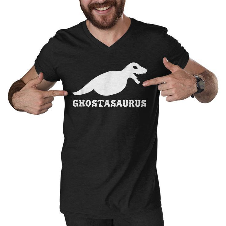 Halloween Scary Dinosaurs Ghost Spooky Boo Funny  Men V-Neck Tshirt