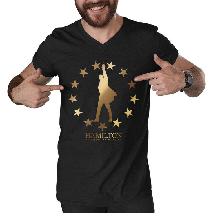 Hamilton An American Musical Golden Stars Tshirt Men V-Neck Tshirt