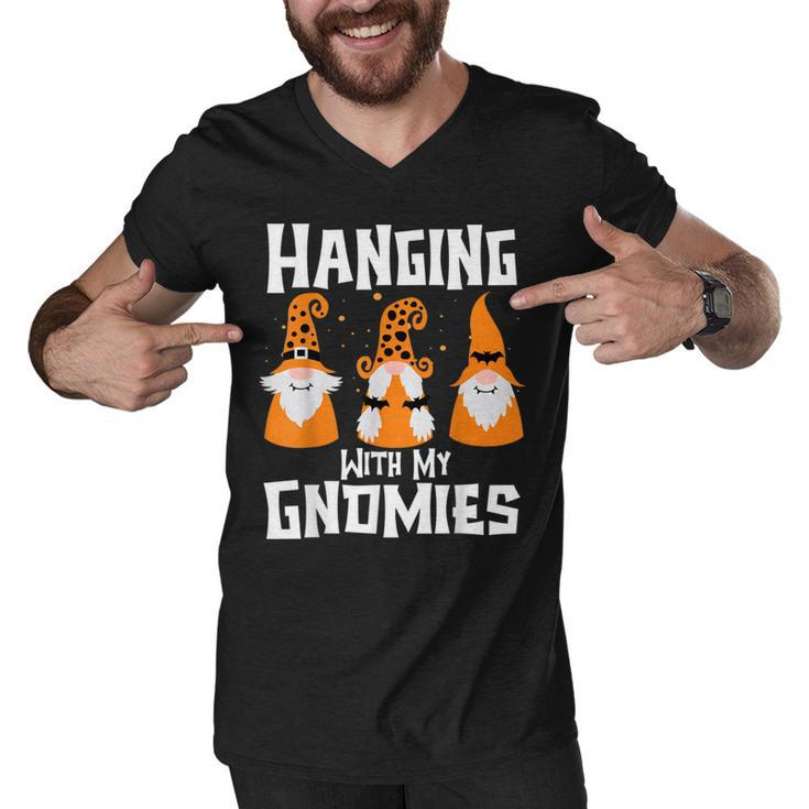 Hanging With My Gnomies Three Gnomes Halloween Costumes Boys  Men V-Neck Tshirt