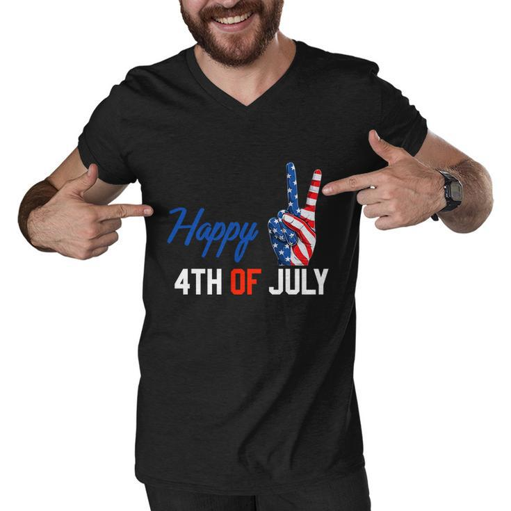 Happy 4Th Of July Peace America Independence Day Patriot Usa V2 Men V-Neck Tshirt