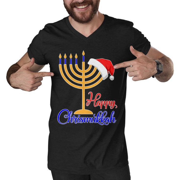 Happy Chrismukkah Christmas Hanukkah Tshirt Men V-Neck Tshirt