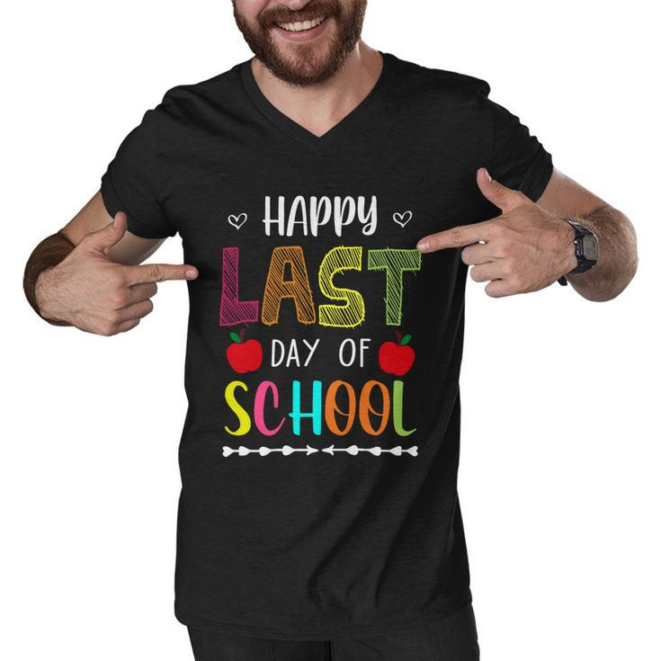 Happy Last Day Of School Summer Break Teacher Friday Gift Men V-Neck Tshirt
