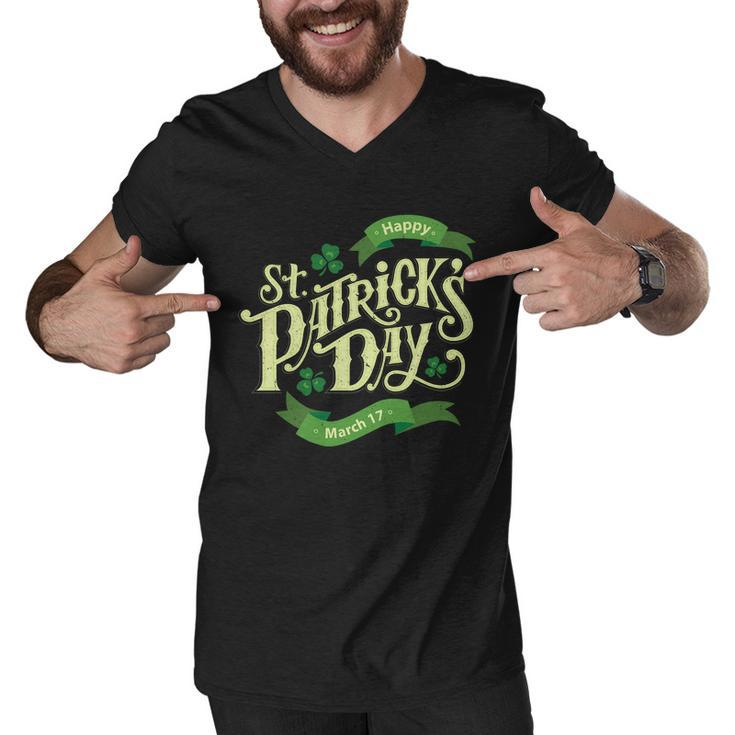 Happy St Patricks Day March  Men V-Neck Tshirt