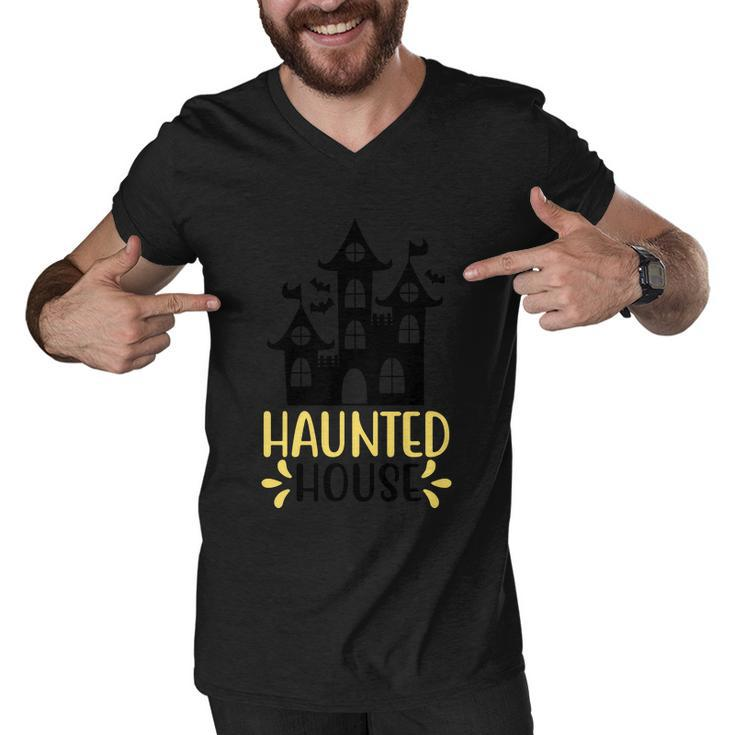 Haunted House Funny Halloween Quote Men V-Neck Tshirt