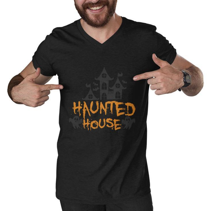 Haunted House Funny Halloween Quote V2 Men V-Neck Tshirt