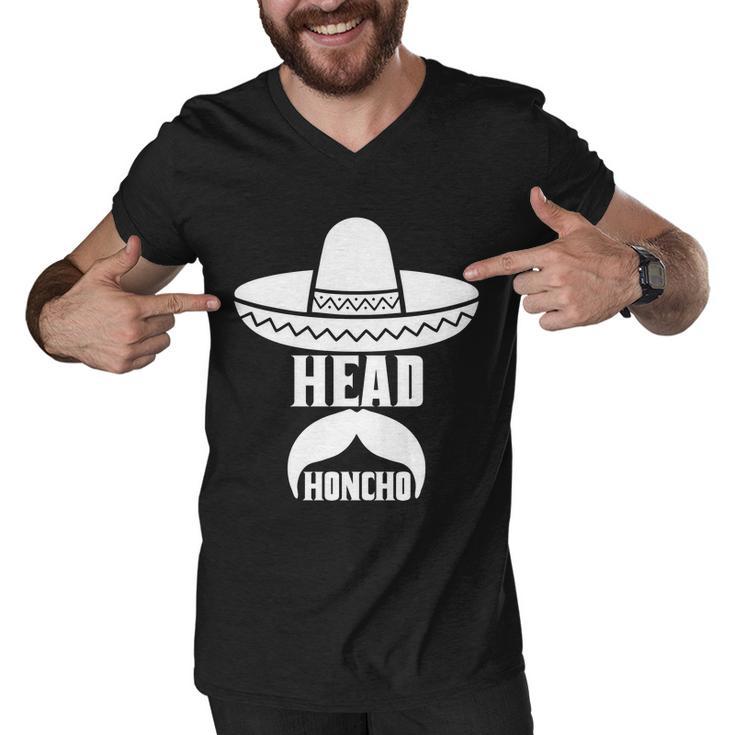 Head Honcho Sombrero Moustache Funny Cinco De Mayo Tshirt Men V-Neck Tshirt