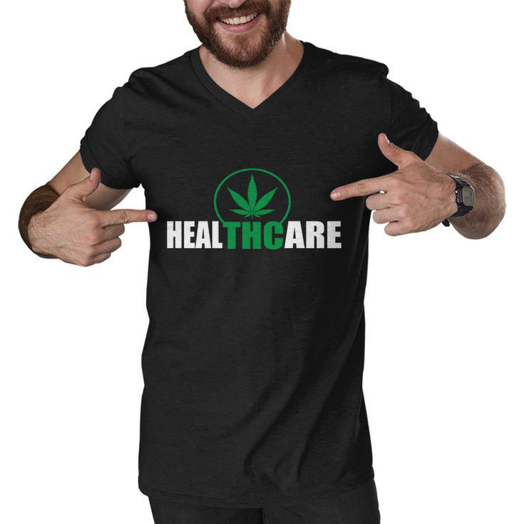 Health Care Thc Weed Tshirt Men V-Neck Tshirt