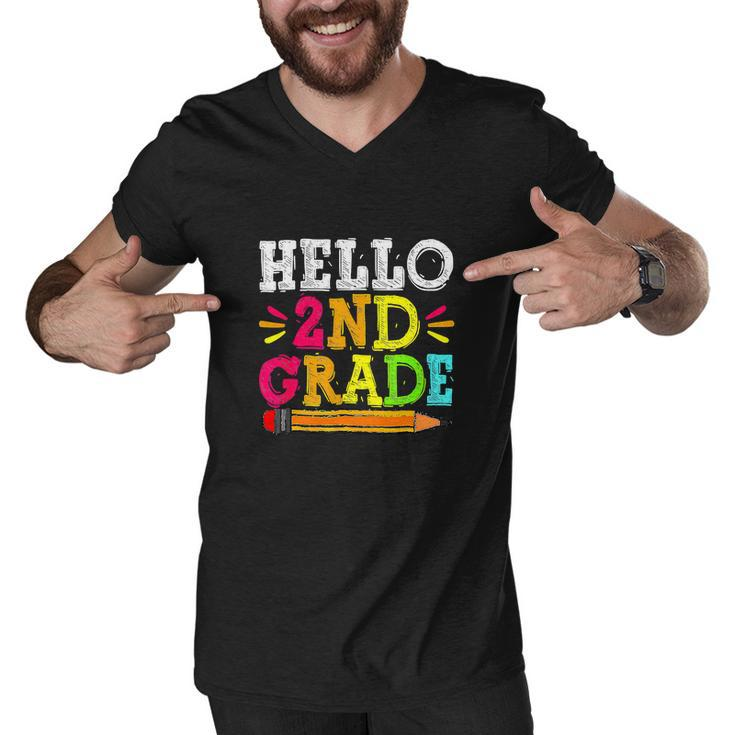 Hello 2Nd Grade Back To School For Students Teachers Men V-Neck Tshirt