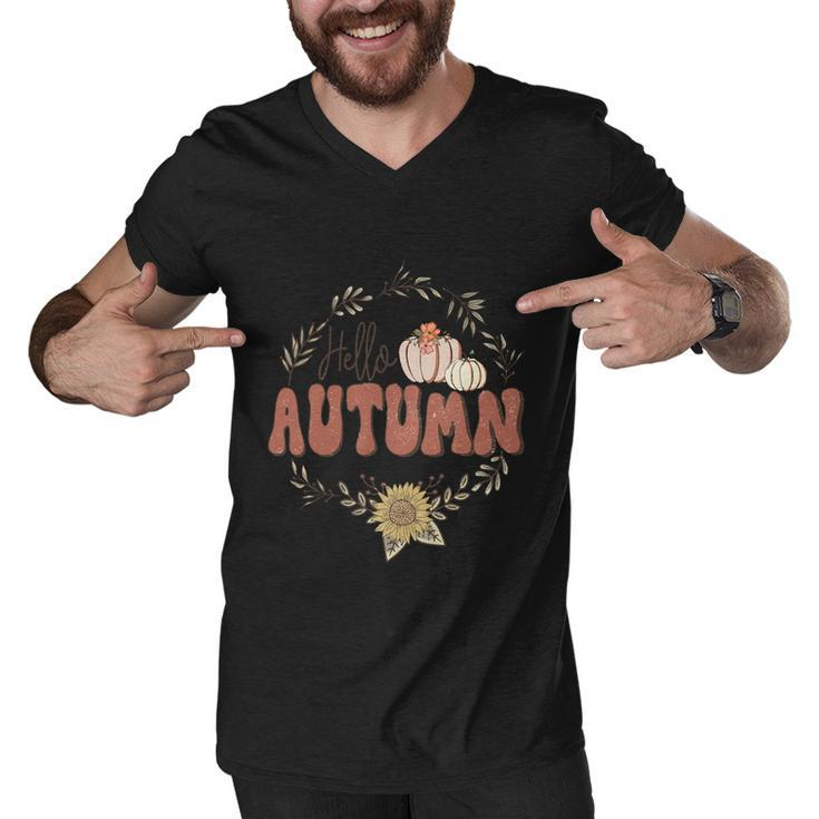 Hello Autumn Thanksgiving Quote V2 Men V-Neck Tshirt