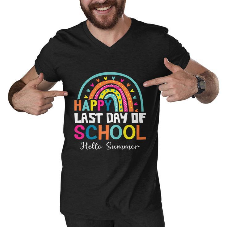 Hello Summer Happy Last Day Of School Teachers Vacation Great Gift Men V-Neck Tshirt