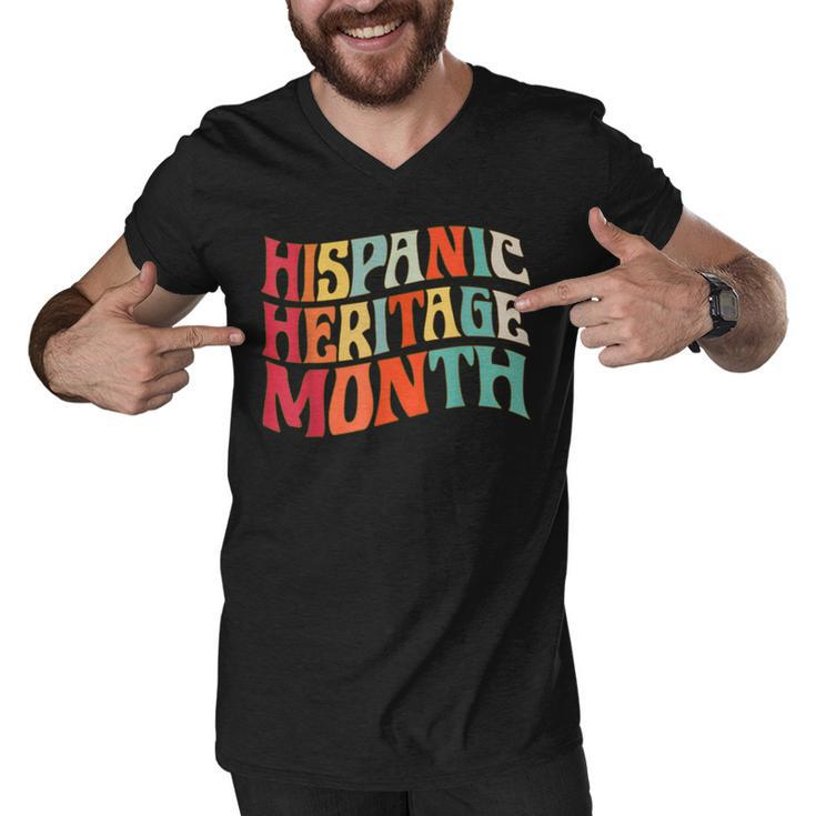 Hispanic Heritage Month 2022 National Latino Countries Flag  Men V-Neck Tshirt