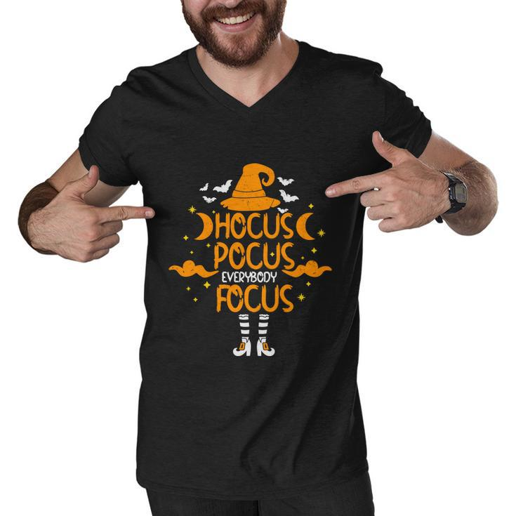Hocus Pocus Focus Witch Halloween Quote Men V-Neck Tshirt