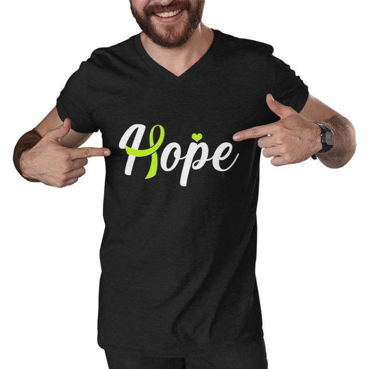 Hope Lymphoma Cancer Awareness Men V-Neck Tshirt