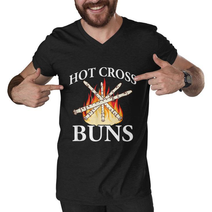 Hot Cross Buns Funny Men V-Neck Tshirt