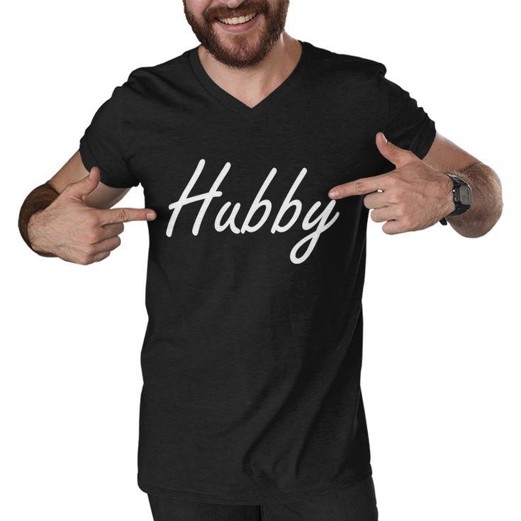 Hubby Funny Couples Men V-Neck Tshirt