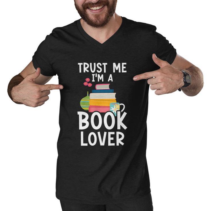 I Am A Book Lover Bookworm Literature Bibliophile Library Meaningful Gift Men V-Neck Tshirt