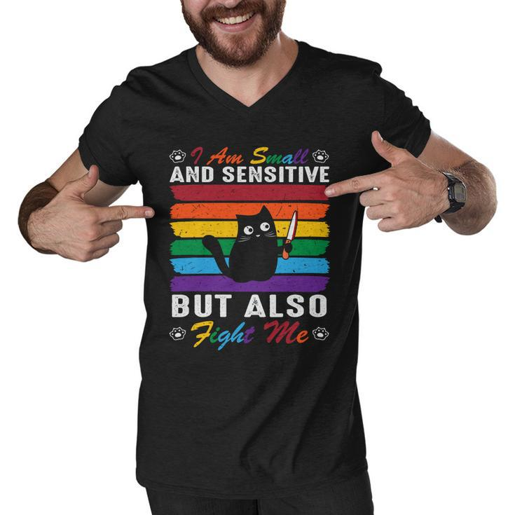 I Am Small Sensitive Lgbt Pride Month Men V-Neck Tshirt