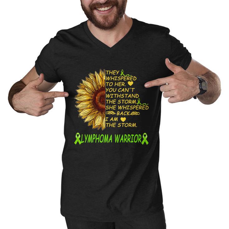 I Am The Storm Lymphoma Warrior Men V-Neck Tshirt