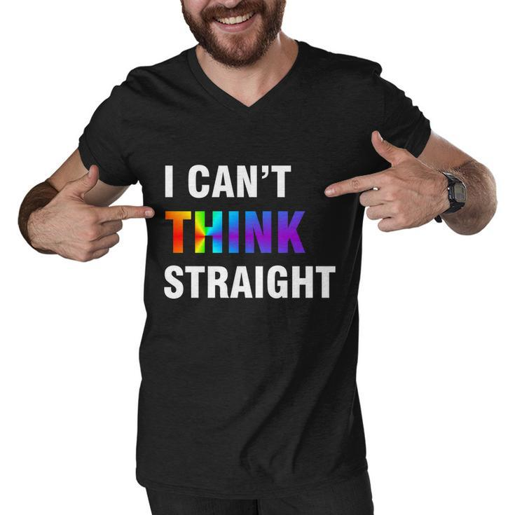 I Cant Think Straight Gay Pride Tshirt Men V-Neck Tshirt