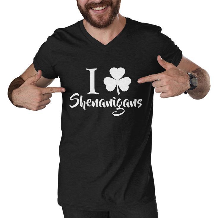 I Clover Shenanigans Irish Shamrock Tshirt Men V-Neck Tshirt