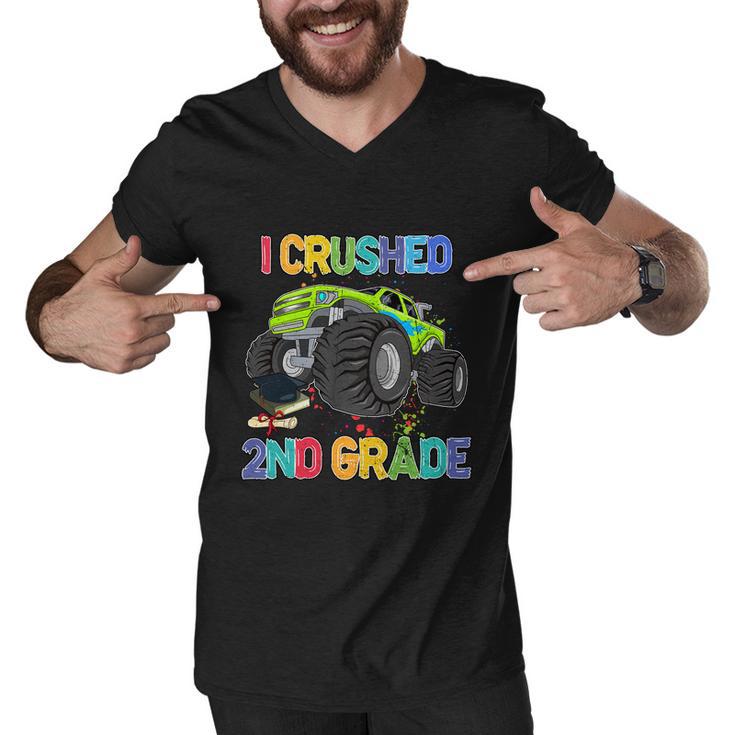 I Crushed 2Nd Grade Monter Truck Back To School Men V-Neck Tshirt