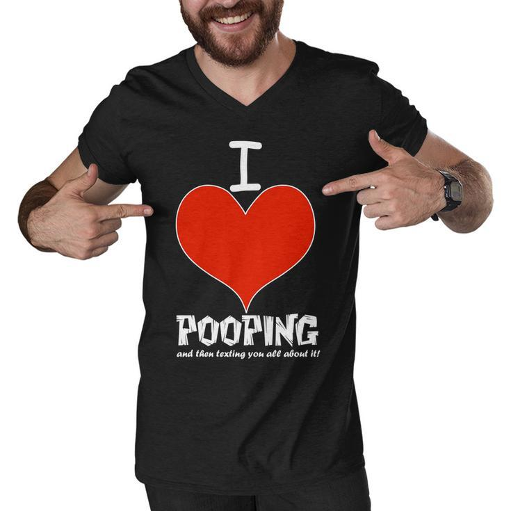 I Heart Pooping And Texting Tshirt Men V-Neck Tshirt