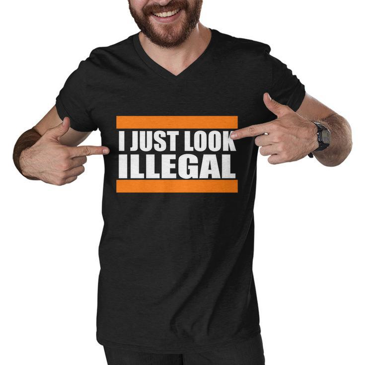 I Just Look Illegal Box Tshirt Men V-Neck Tshirt