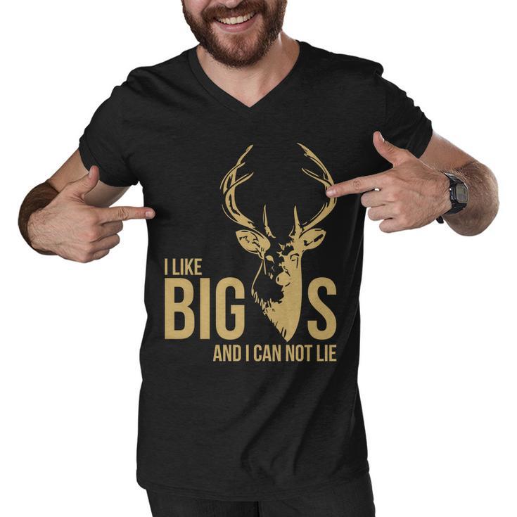 I Like Big Bucks And I Cannot Lie V2 Men V-Neck Tshirt