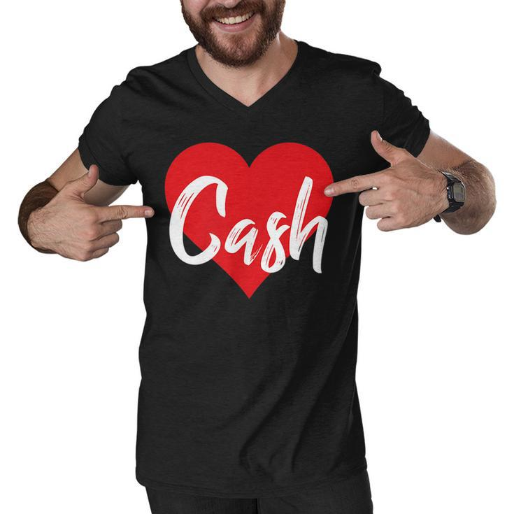 I Love Cash First Name  I Heart Named  Men V-Neck Tshirt