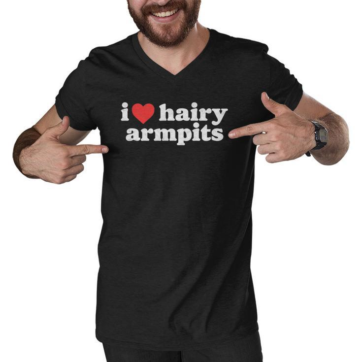 I Love Hairy Armpits Funny Minimalist Hairy Lover Tank Top Men V-Neck Tshirt