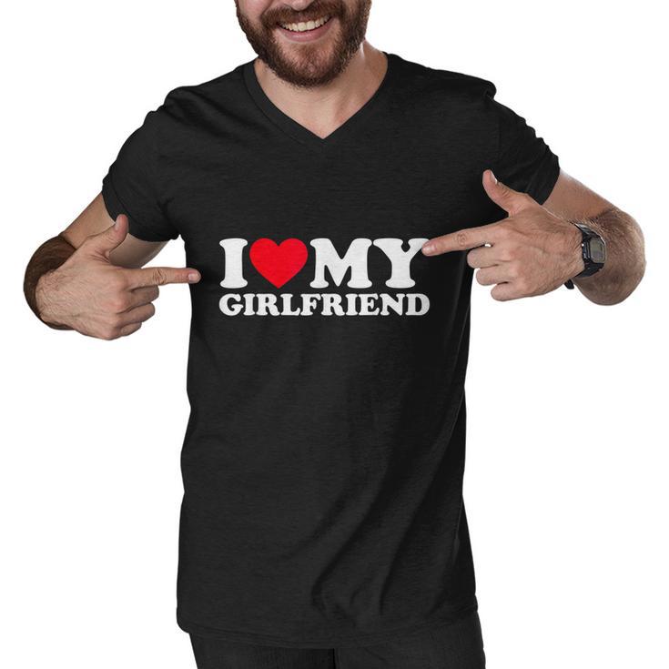 I Love My Girlfriend Love Girlfriend Tshirt Men V-Neck Tshirt