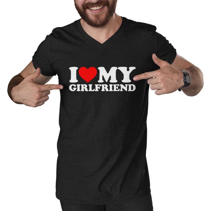 I Love My Girlfriend Shirt I Heart My Girlfriend Shirt Gf Tshirt Men V-Neck Tshirt